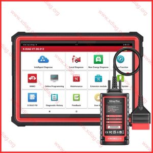 Xdiag Ediag Plus diagnostic kit with 10-inch Android tablet and Bluetooth OBD2 adapter